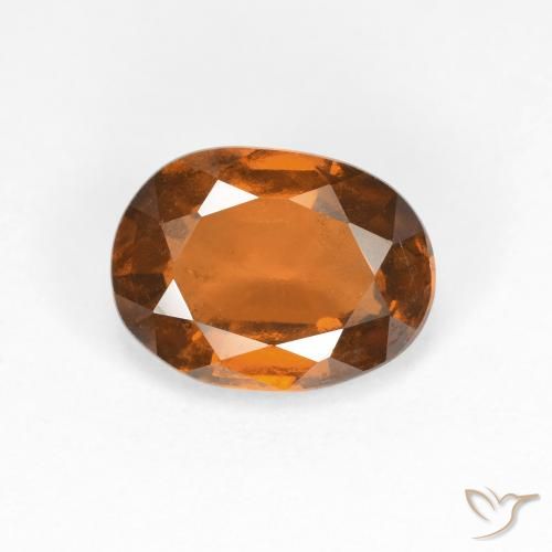 2.02ct Natural Medium-Dark Orange Hessonite Garnet, Oval, VS
