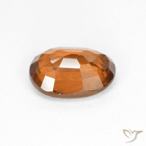 Hessonite Garnet Gemstone in 9 x 7 mm (calibrated) Size for Sale, Hessonite Garnet Stone in Medium-Dark Orange Color