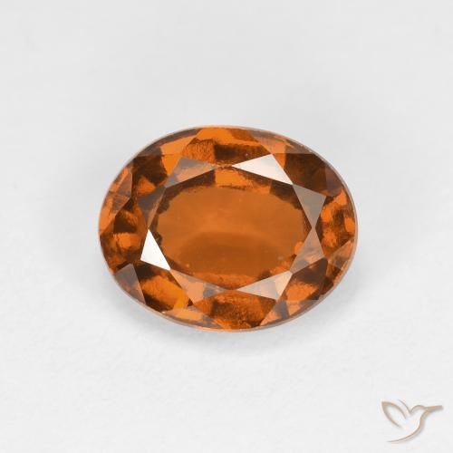 1.78ct Natural Medium Orange Hessonite Garnet, Oval, VS