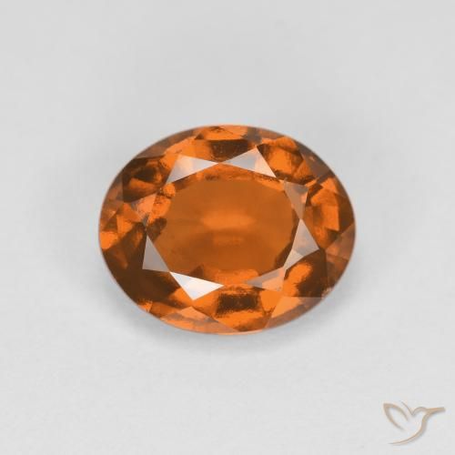 1.99ct Natural Medium-Dark Orange Hessonite Garnet, Oval, VS