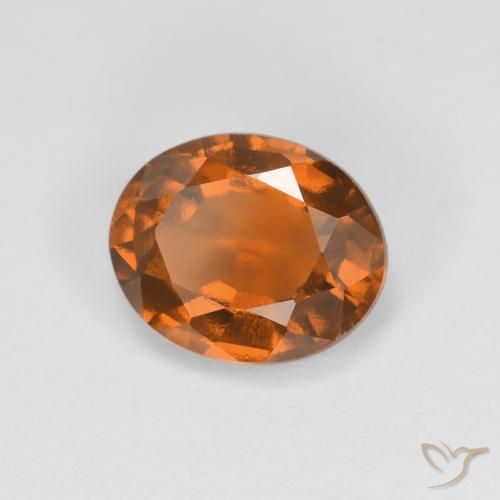 1.99 ct Orange Hessonite Garnet Stone, Natural Hessonite Garnet in Oval Facet Shape for Sale