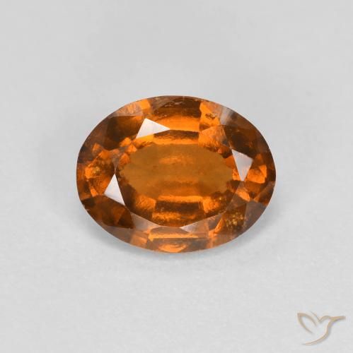 1.23ct Natural Medium Orange Hessonite Garnet, Oval, VS