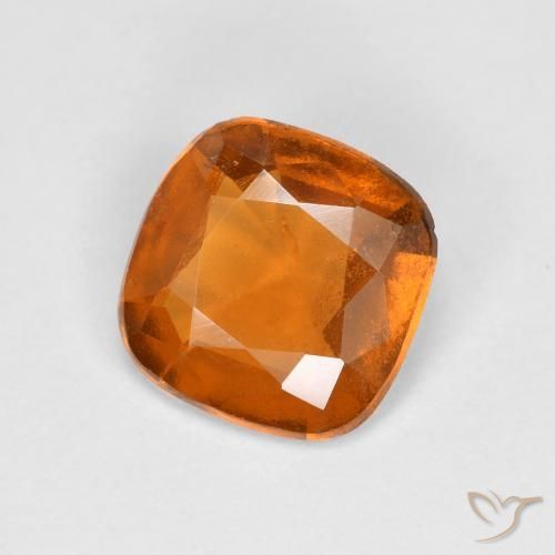 1.31 ct Orange Hessonite Garnet Stone, Natural Hessonite Garnet in Cushion-Cut Shape for Sale
