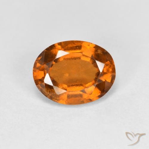 1.27ct Natural Medium Orange Hessonite Garnet, Oval, VS