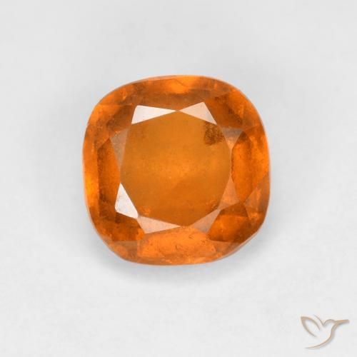 1.19ct Natural Medium Orange Hessonite Garnet, Cushion, VS