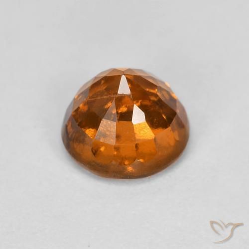 Hessonite Garnet Gemstone in 5.5 mm (calibrated) Size for Sale, Hessonite Garnet Stone in Medium Orange Color