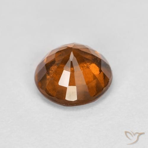 Hessonite Garnet Gemstone in 6 mm (calibrated) Size for Sale, Hessonite Garnet Stone in Reddish Orange Color