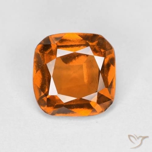 1.38ct Natural Yellowish Orange Hessonite Garnet, Emerald Cut, VS