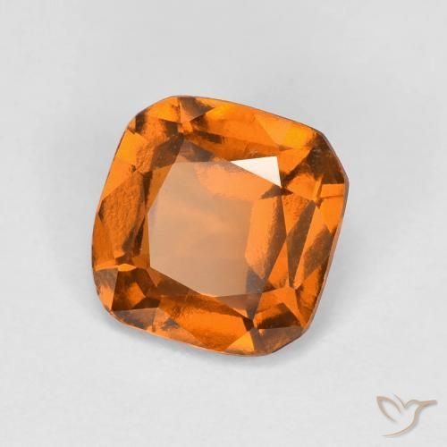 1.38 ct Orange Hessonite Garnet Stone, Natural Hessonite Garnet in Octagon Facet Shape for Sale
