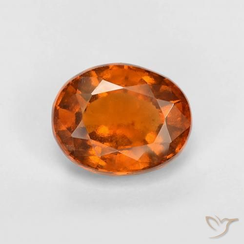 2.07ct Natural Medium-Dark Orange Hessonite Garnet, Oval, VS