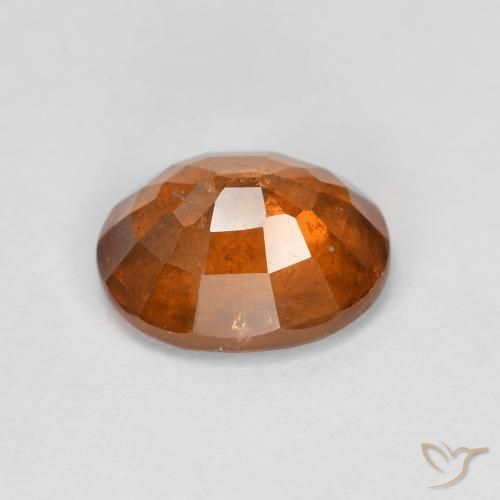 Hessonite Garnet Gemstone in 9 x 7 mm (calibrated) Size for Sale, Hessonite Garnet Stone in Medium Orange Color