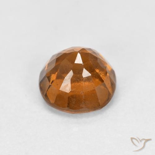 Hessonite Garnet Gemstone in 6 mm (calibrated) Size for Sale, Hessonite Garnet Stone in Medium Orange Color