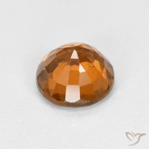 Hessonite Garnet Gemstone in 6 mm (calibrated) Size for Sale, Hessonite Garnet Stone in Yellowish Orange Color