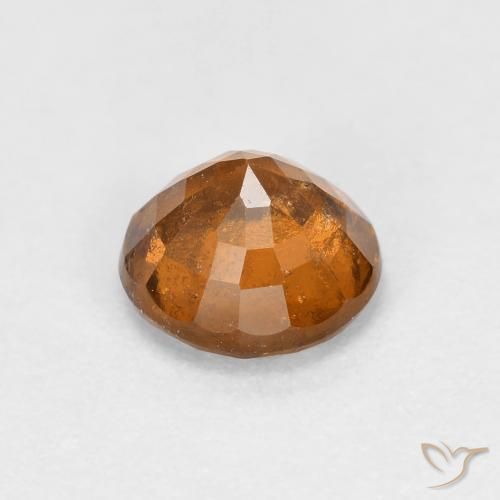 Hessonite Garnet Gemstone in 6 mm (calibrated) Size for Sale, Hessonite Garnet Stone in Earth Orange Color