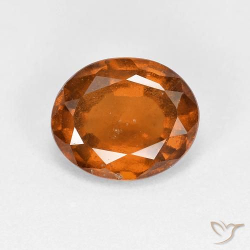 2.30ct Natural Medium-Dark Orange Hessonite Garnet, Oval, VS