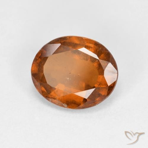 2.30 ct Orange Hessonite Garnet Stone, Natural Hessonite Garnet in Oval Facet Shape for Sale