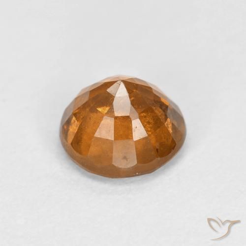 Hessonite Garnet Gemstone in 6 mm (calibrated) Size for Sale, Hessonite Garnet Stone in Earth Orange Color
