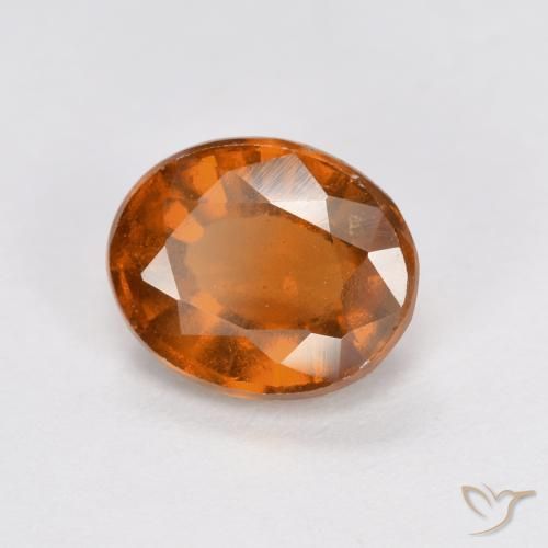 1.83 ct Orange Hessonite Garnet Stone, Natural Hessonite Garnet in Oval Facet Shape for Sale