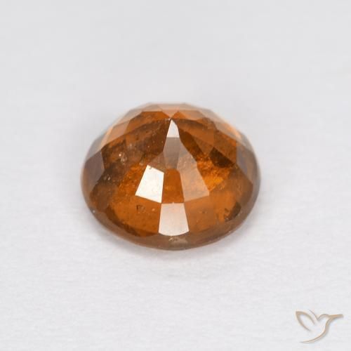Hessonite Garnet Gemstone in 6 mm (calibrated) Size for Sale, Hessonite Garnet Stone in Deep Orange Color