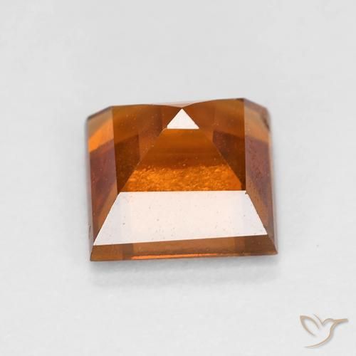 Hessonite Garnet Gemstone in 7 x 7 mm (calibrated) Size for Sale, Hessonite Garnet Stone in Medium-Dark Orange Color