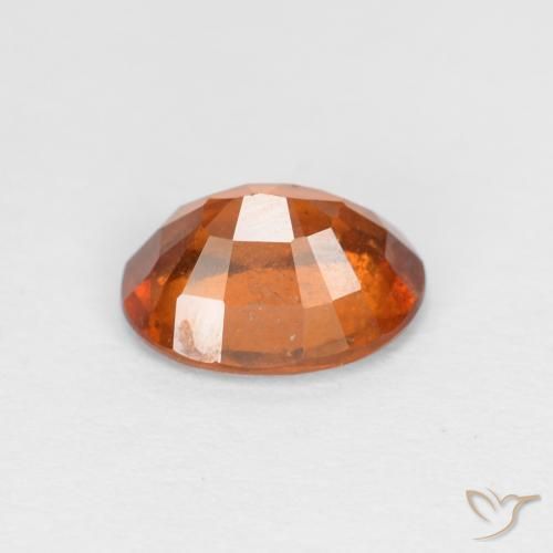 Hessonite Garnet Gemstone in 7.4 x 5.9 mm Size for Sale, Hessonite Garnet Stone in Deep Orange Color