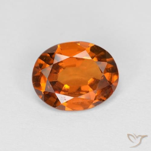 1.51ct Natural Yellowish Orange Hessonite Garnet, Oval, VVS-VS