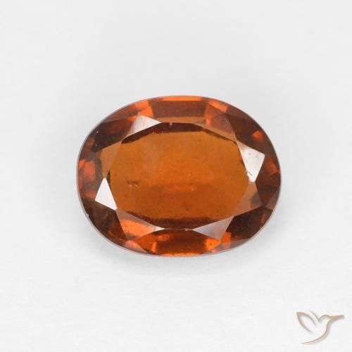 Granate Hesonita Forma ovalada de 1,59 ct de Madagascar, Dimensión 7,8 x 6,1mm, Claridad VS, Piedra preciosa natural No tratado, 1 pieza de Granate Hesonita en color Naranja oscuro, Dureza Mohs de 6.5 - 7.5 Adecuado para joyas de uso diario, Photo A
