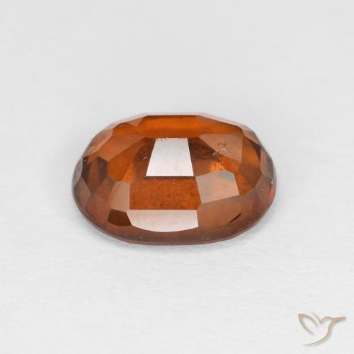 Hessonite Garnet Gemstone in 8 x 6 mm (calibrated) Size for Sale, Hessonite Garnet Stone in Deep Orange Color