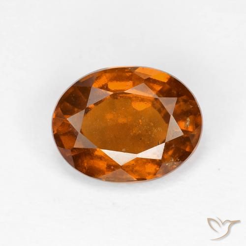 2.05ct Natural Medium Dark-Orange Hessonite Garnet, Oval, VS-SI