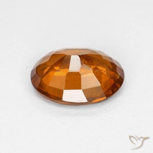 Hessonite Garnet Gemstone in 9 x 7 mm (calibrated) Size for Sale, Hessonite Garnet Stone in Medium Dark-Orange Color