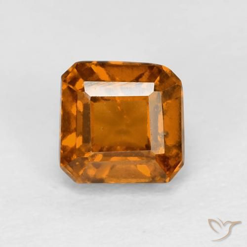 1.01 ct Orange Hessonite Garnet Stone, Natural Hessonite Garnet in Octagon Step Cut Shape for Sale