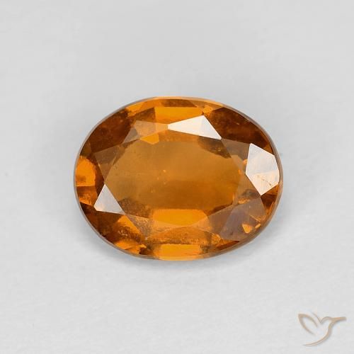 1.75ct Natural Medium Orange Hessonite Garnet, Oval, VS