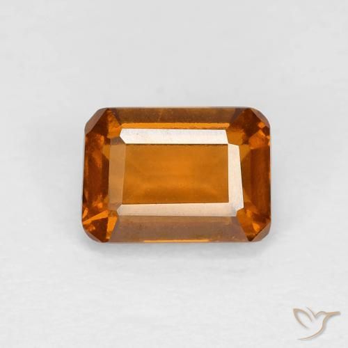 1.38ct Natural Yellowish Orange Hessonite Garnet, Emerald Cut, VVS-VS
