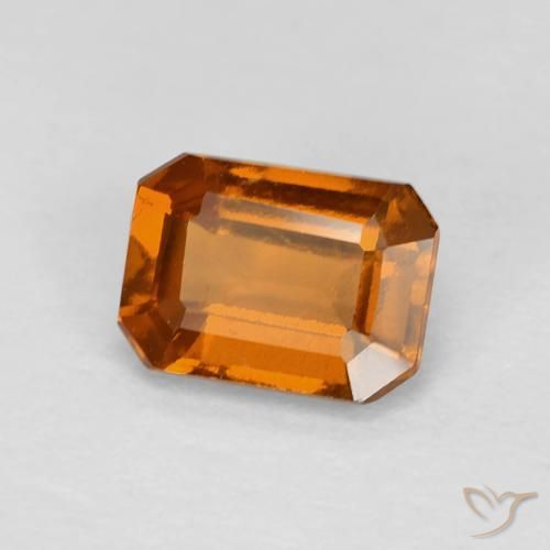 1.27ct Natural Yellowish Orange Hessonite Garnet, Emerald Cut, VVS-VS
