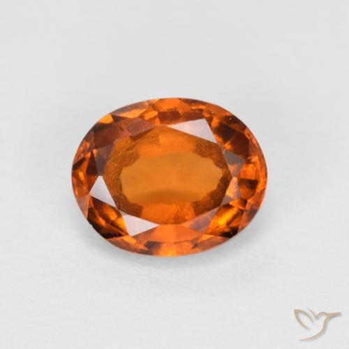 1.34ct Natural Medium Dark-Orange Hessonite Garnet, Oval, VS