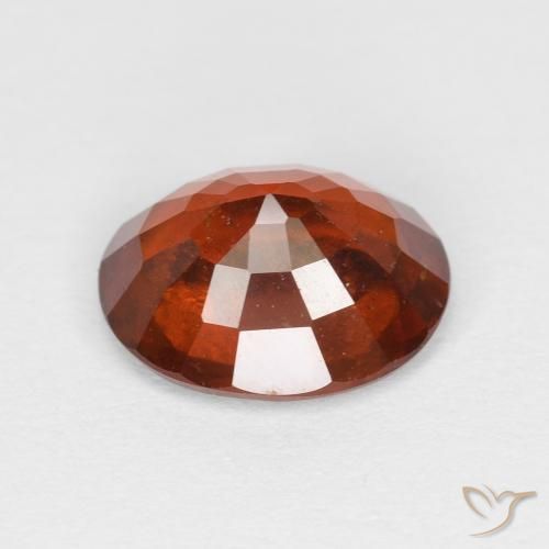 Hessonite Garnet Gemstone in 9 x 7 mm (calibrated) Size for Sale, Hessonite Garnet Stone in Medium Red Color