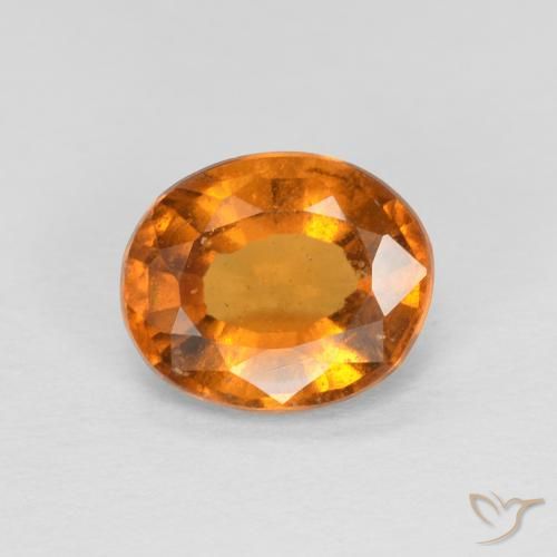 1.36ct Natural Apricot Orange Hessonite Garnet, Oval, VS