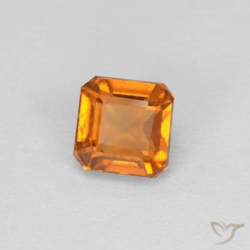 1.00 ct Orange Hessonite Garnet Stone, Natural Hessonite Garnet in Octagon Step Cut Shape for Sale