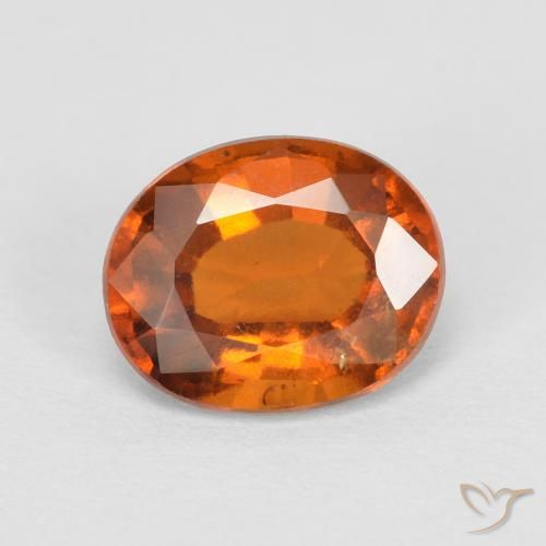 2.01ct Natural Medium Dark-Orange Hessonite Garnet, Oval, VS