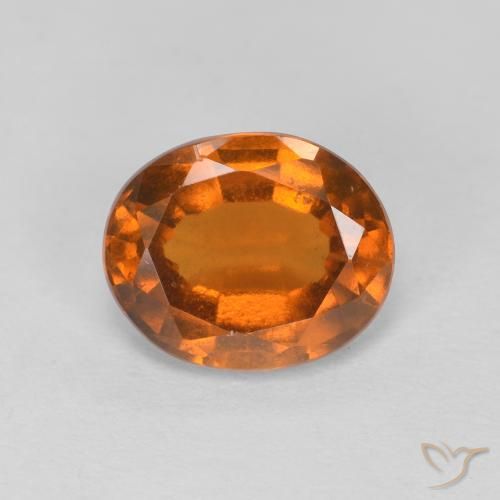 2.08ct Natural Medium Dark-Orange Hessonite Garnet, Oval, VVS-VS