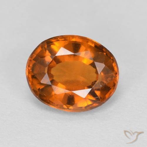 1.16 ct Orange Hessonite Garnet Stone, Natural Hessonite Garnet in Oval Facet Shape for Sale