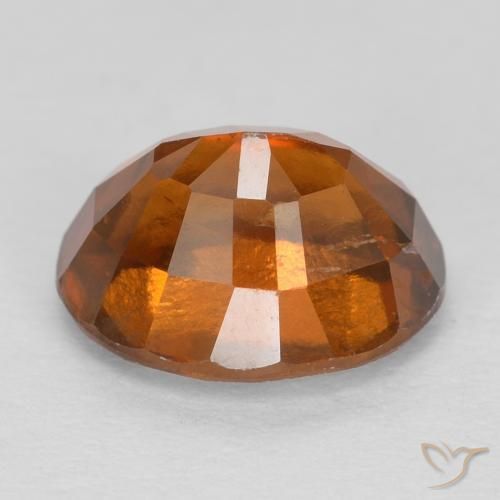 Hessonite Garnet Gemstone in 9 x 7 mm (calibrated) Size for Sale, Hessonite Garnet Stone in Amber Orange Color