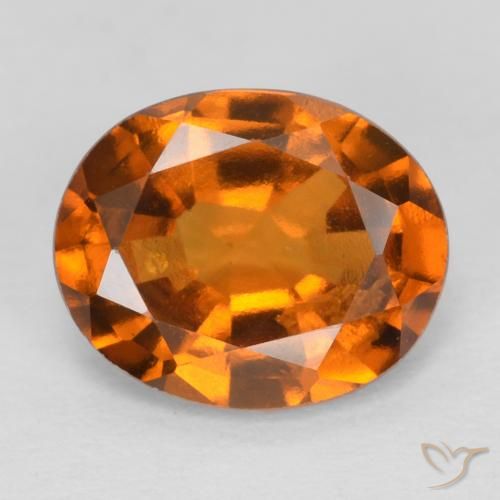 1.84ct Natural Deep Orange Hessonite Garnet, Oval, VS