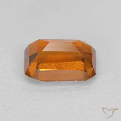 Hessonite Garnet Gemstone in 6.7 x 4.7 mm Size for Sale, Hessonite Garnet Stone in Medium Dark-Orange Color