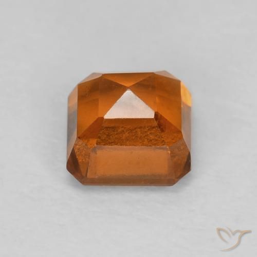 Hessonite Garnet Gemstone in 5 x 5 mm (calibrated) Size for Sale, Hessonite Garnet Stone in Deep Orange Color