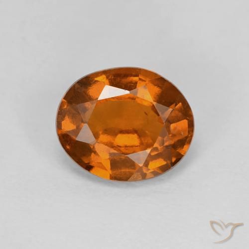 1.88ct Natural Medium Dark-Orange Hessonite Garnet, Oval, VVS-VS
