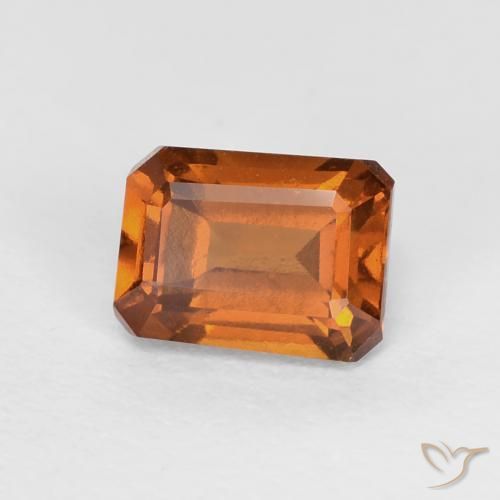 1.44 ct Orange Hessonite Garnet Stone, Natural Hessonite Garnet in Octagon Step Cut Shape for Sale