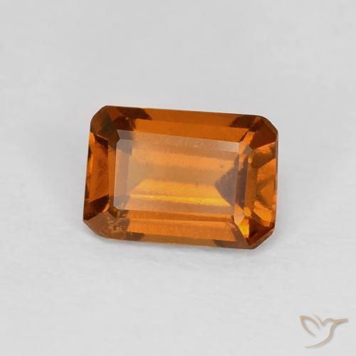 1.06 ct Orange Hessonite Garnet Stone, Natural Hessonite Garnet in Octagon Step Cut Shape for Sale