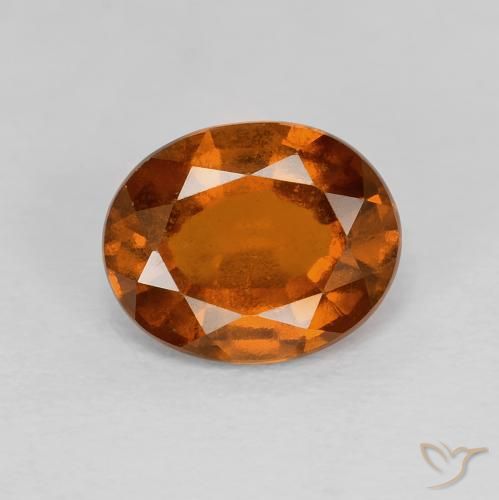 2.02ct Natural Reddish Orange Hessonite Garnet, Oval, VVS-VS