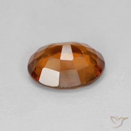 Hessonite Garnet Gemstone in 9 x 7 mm (calibrated) Size for Sale, Hessonite Garnet Stone in Reddish Orange Color